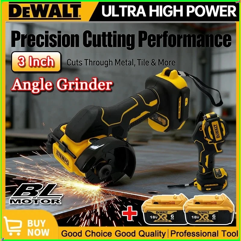 

DEWALT 3 Inch Angle Grinder Cordless Polishing Grinding Machine Electric Cutting Power Tools For Dewalt 18V 20V Battery