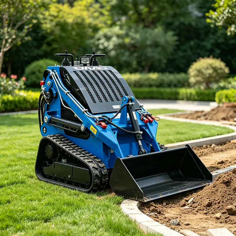 Mini Skid Steer Loader Forestry Mulcher CE Certified Crawler Core Components Engine Pump Compact Loader with Attachments