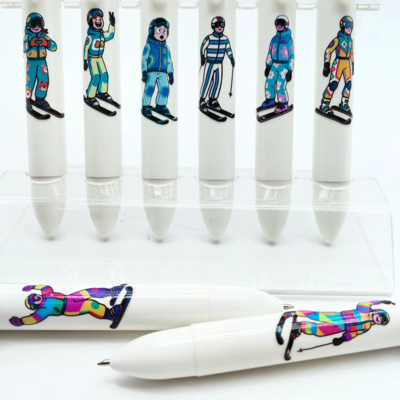 

8 шт./12 шт., многоцветная шариковая ручка для катания на лыжах, серия Extreme Sports, ручка для первых рук «шесть в одном»