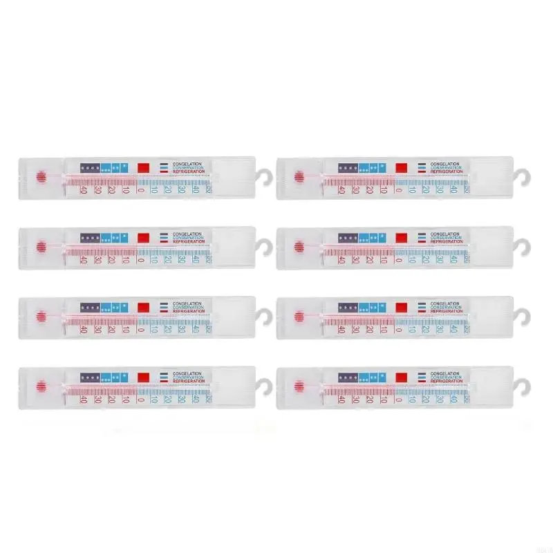 M6CB 8/10Pieces Plastic Fridge Thermometers with Hook Plastic Thermometers Suitable for Accurate Temperature Monitoring