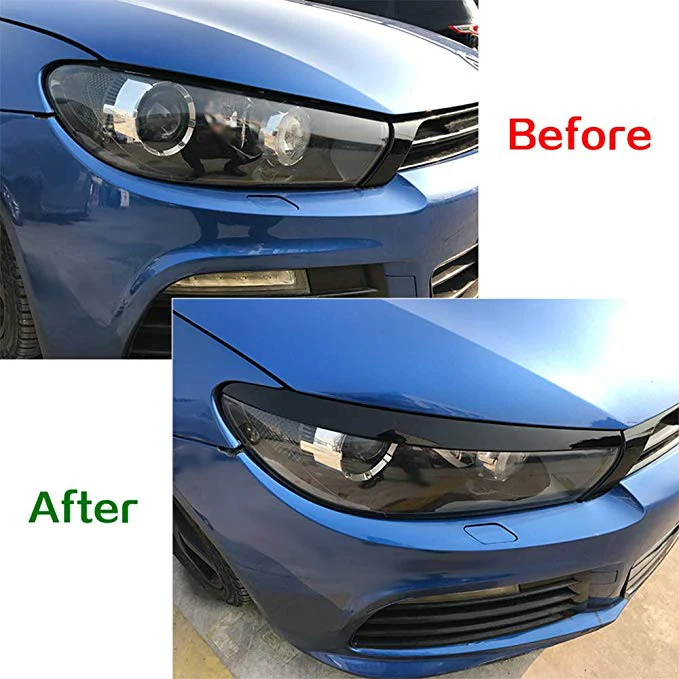 Pegatina de cejas para faros de coche, decoración para Scirocco Gts 2008-2017, accesorios de estilo de coche