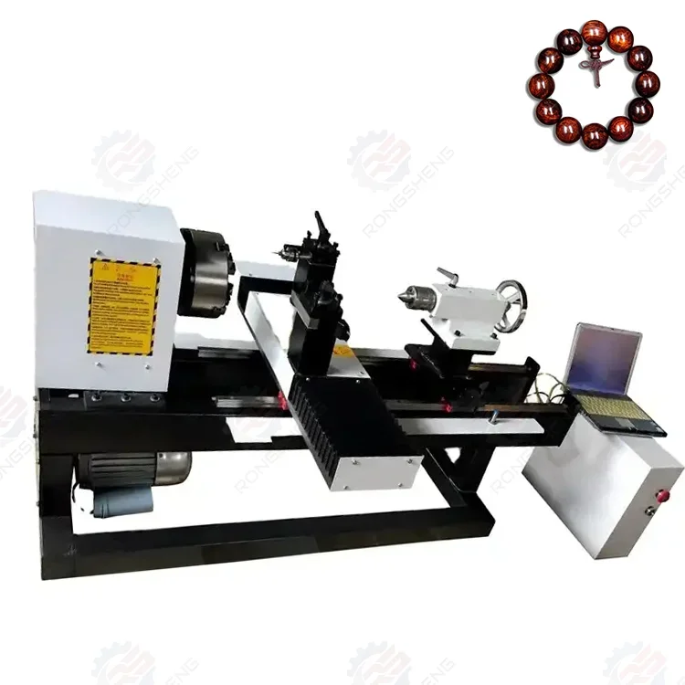 Automatic wood bead machine making buddha beads mini cnc wood lathe