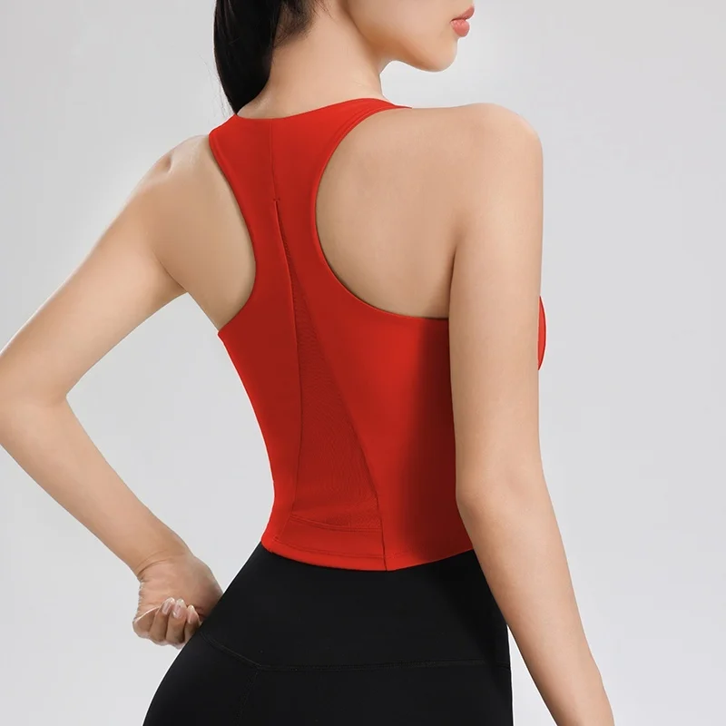 حمالة صدر رياضية على شكل حرف U للنساء من قطعة واحدة حمالة صدر ثابتة عالية القوة ممتصة للصدمات وسرعة الجري وتجفيف اللياقة البدنية سترة يوجا #3