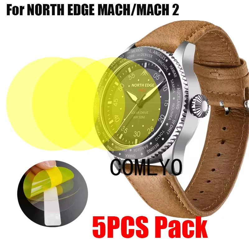 5 قطع فيلم لـ NORTH EDGE MACH 2 واقي شاشة للساعة الذكية غطاء HD من مادة TPU