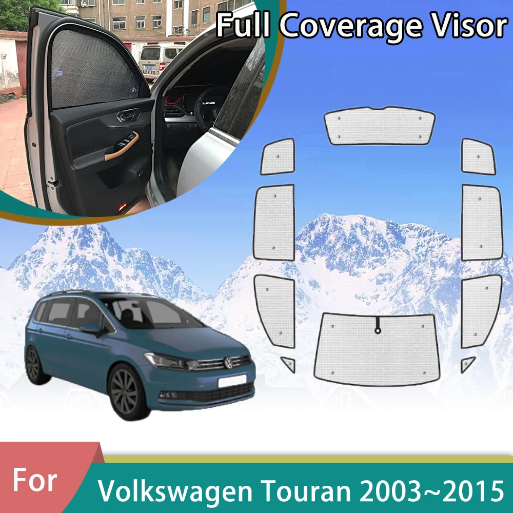 

For Volkswagen VW Touran MK1 1T 2003~2015 2009 2012 Car Anti-UV Sunshade Window Curtains Protection Sunshading Visor Accessories