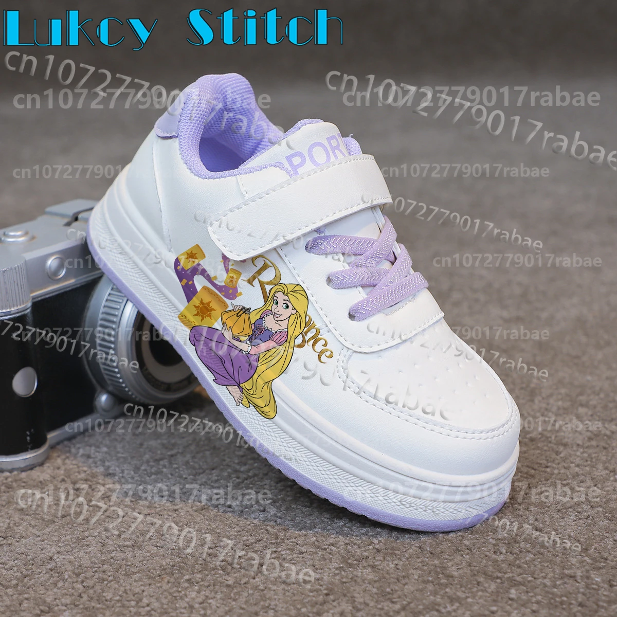 Hot Selling Rapunzel Princess Design Children Shoes Comfortable Lace Up Purple Cute Printing Fashion Cartoon Sneakers Baby Girl - Image 2