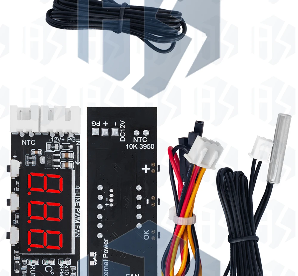 Contrôleur PWM Ventilateur 12V 3A Avec Affichage Température - Régulateur 4 Fils