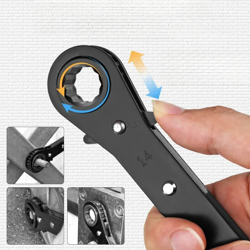 Portable Ratchet Wrench Set with Storage Tools Adjustable Durable Multi Size Available At Both Ends Repair Wrench Hand Tools