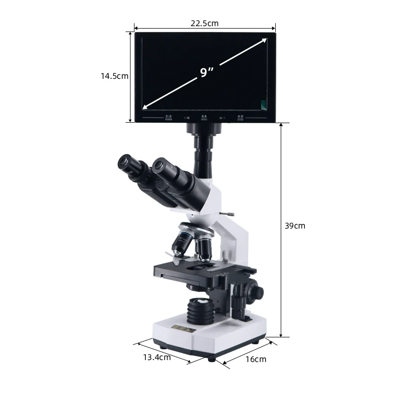 Professional Biological Lab HD Medical Optical Microscope Trinocular Binocular Digital LCD electronic eyepiece TV AV USB LCD