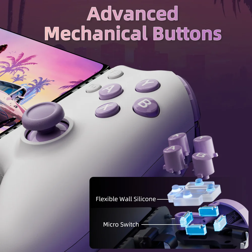 aolion Stretchable Game Controller 4-level Turbo Supported Dual-mode  Hall Effect Joystick for PC/Android/iOS Multi-Platform