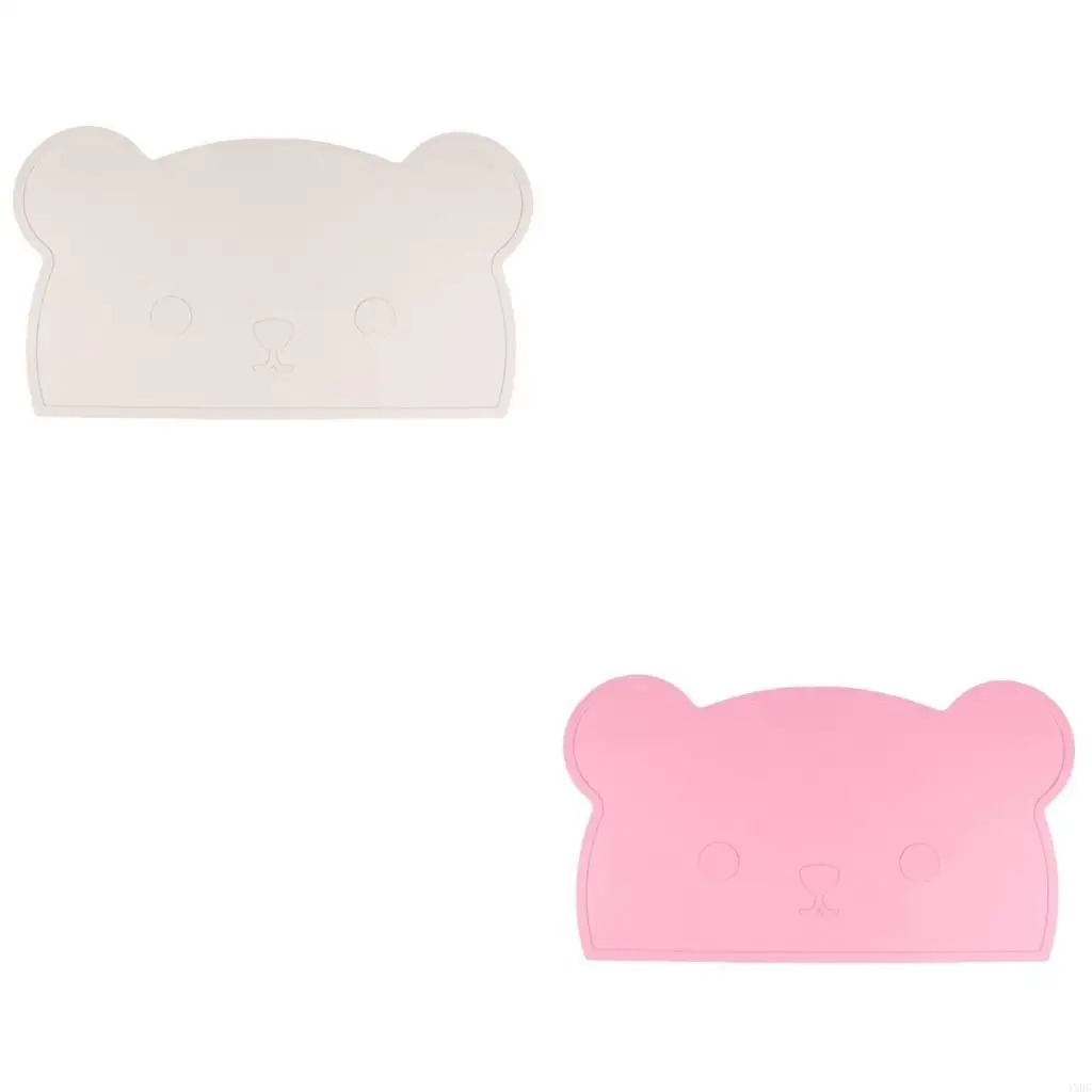 

Upgrades Silicone Mats for Kids Reusable & not Slip Base Silicone Placemat Protects Tables During Mealtime for Boy Girls 4XBC