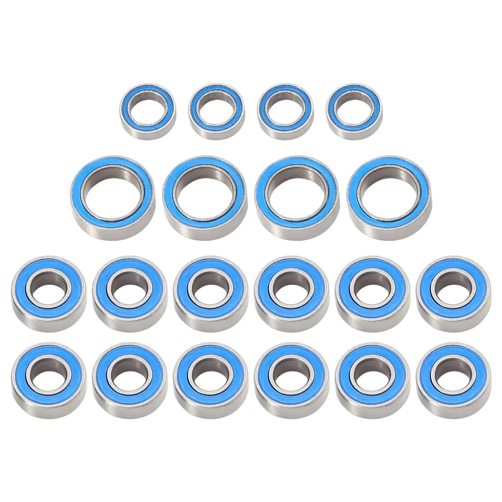 

20PCS Rubber Sealed Ball Bearing Kit for Tamiya TT01 TT-01 TT01E TT01D TT02B 1/10 RC Car Upgrades Parts Accessories