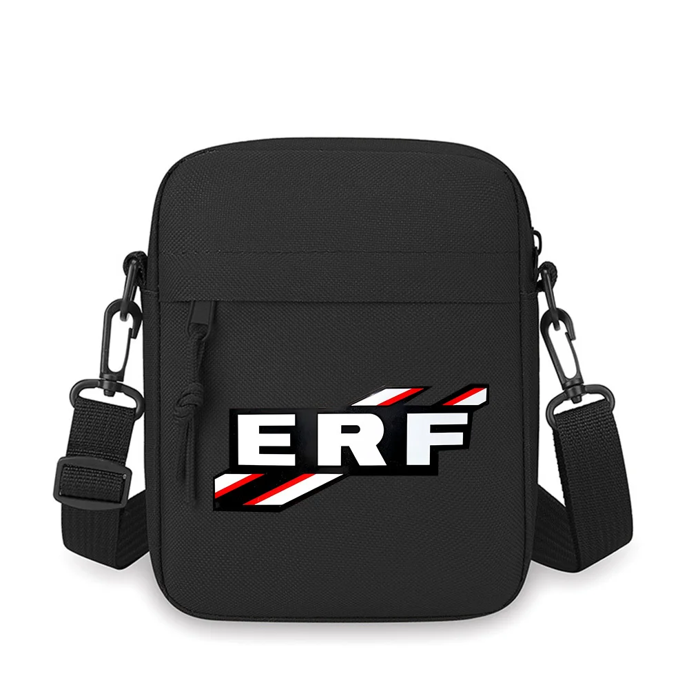 White letters,black frame,red stripes Men Crossbody Bag Single Shoulder Women Cartoon Anime Film Printing Design Unisex