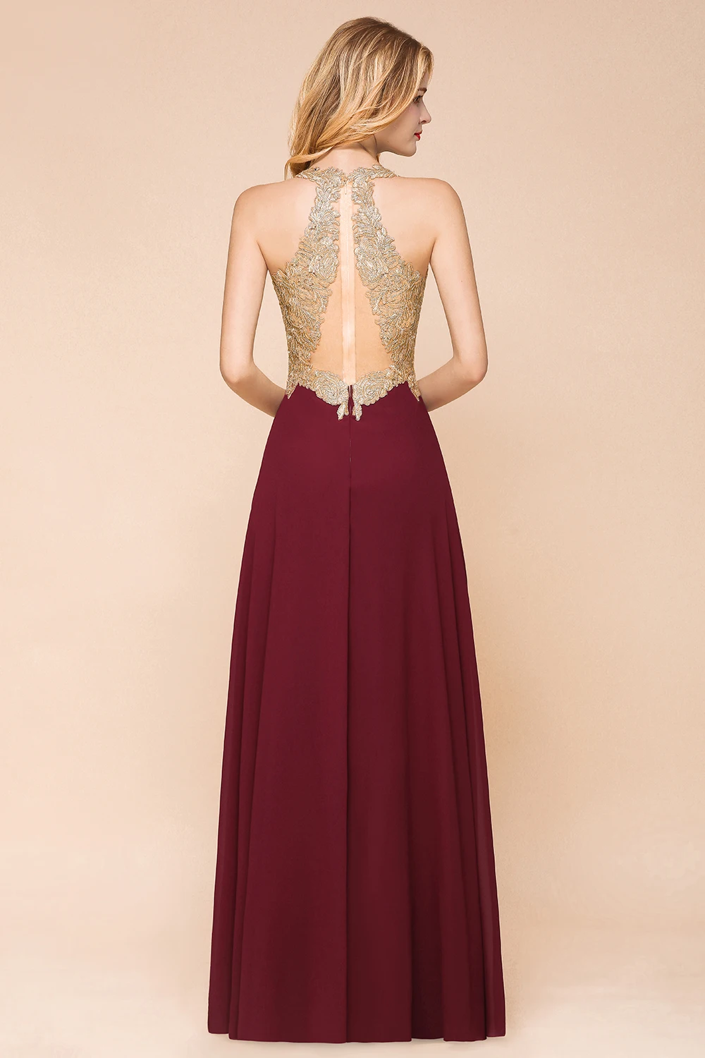 Burgundy Sexy Deep V Neck Lace Burgundy Long Evening Dresses Elegant Backless Appliques A Line Formal Party Prom Gowns Vestidos