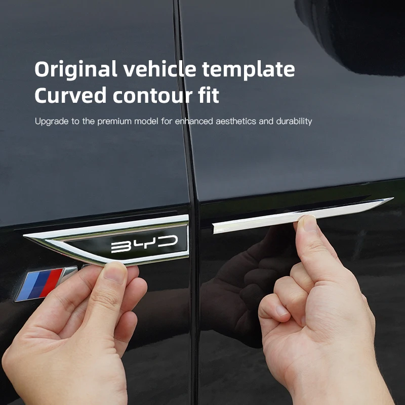 2Pcs Car Side Fender Blade Emblem for BYD Song Plus Han Tang Qin Yuan Pro Atto 3 Seal Dolphin Sealion 07 3D Metal Badge Sticker