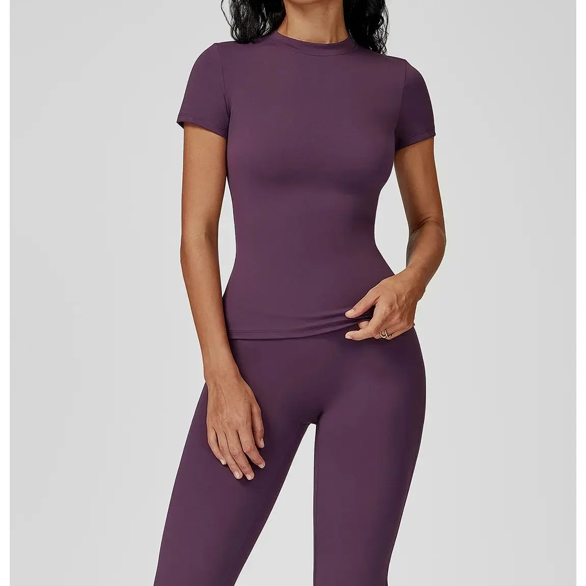 

Yoga Set 2PCS Gym Clothes Sportswear Yoga Suit Women's Fitness Short Sleeve Top Tracksuits Sports Bra Gym Running Leggings Women