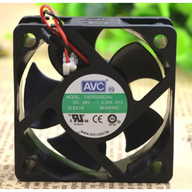 

Original CPU Cooler Fan For AVC DS05020S24U 5CM 5020 24V 0.30A 2-wire Frequency Converter Cooling Fan 50*50*20mm