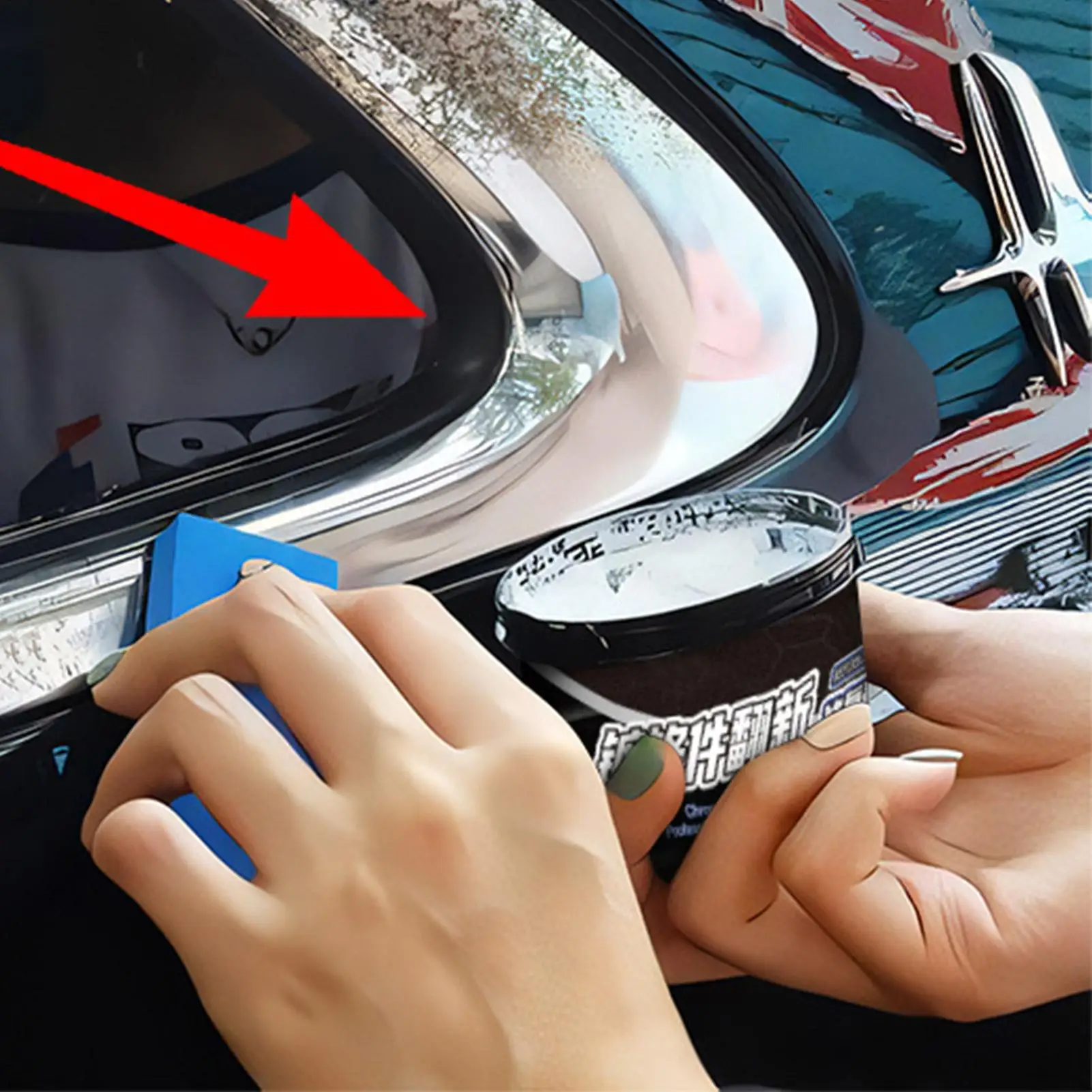 43g Auto Window Chrome Restoration  Repair Paste Car Maintenance Iron Powder Cleaning Removes Rust  for Car Door Handles Trim