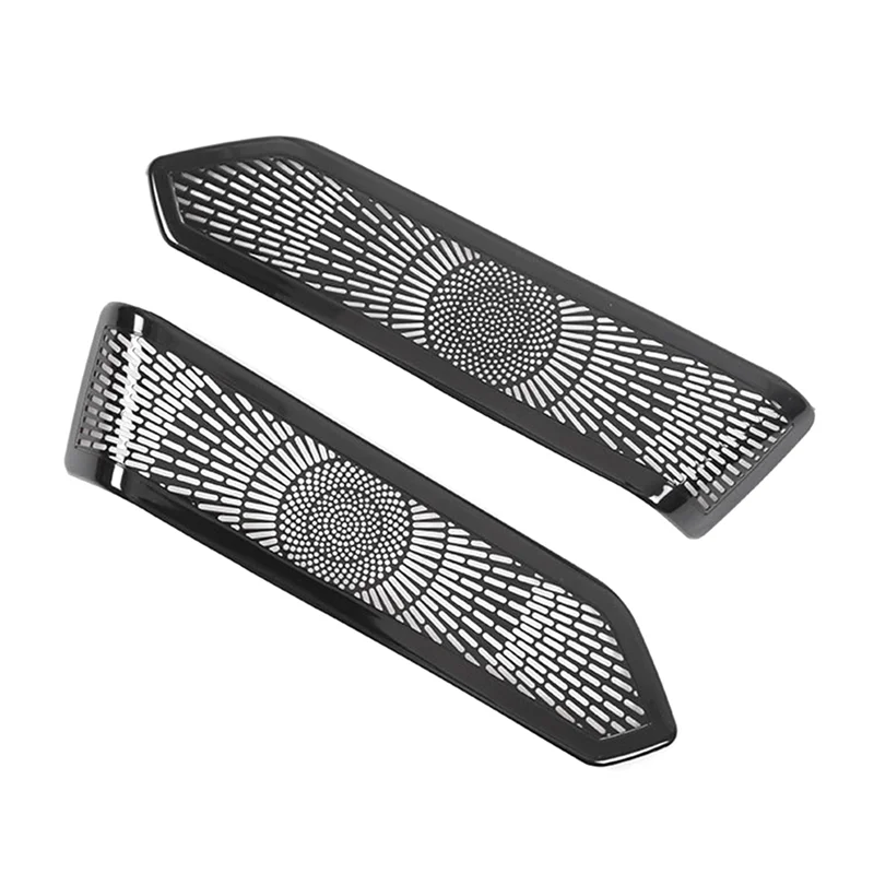 

Car Interior Trim Door A-Pillar Tweeter Audio Speaker Cover Decorate Sticker For Range Rover L460 2023 Accessories Black