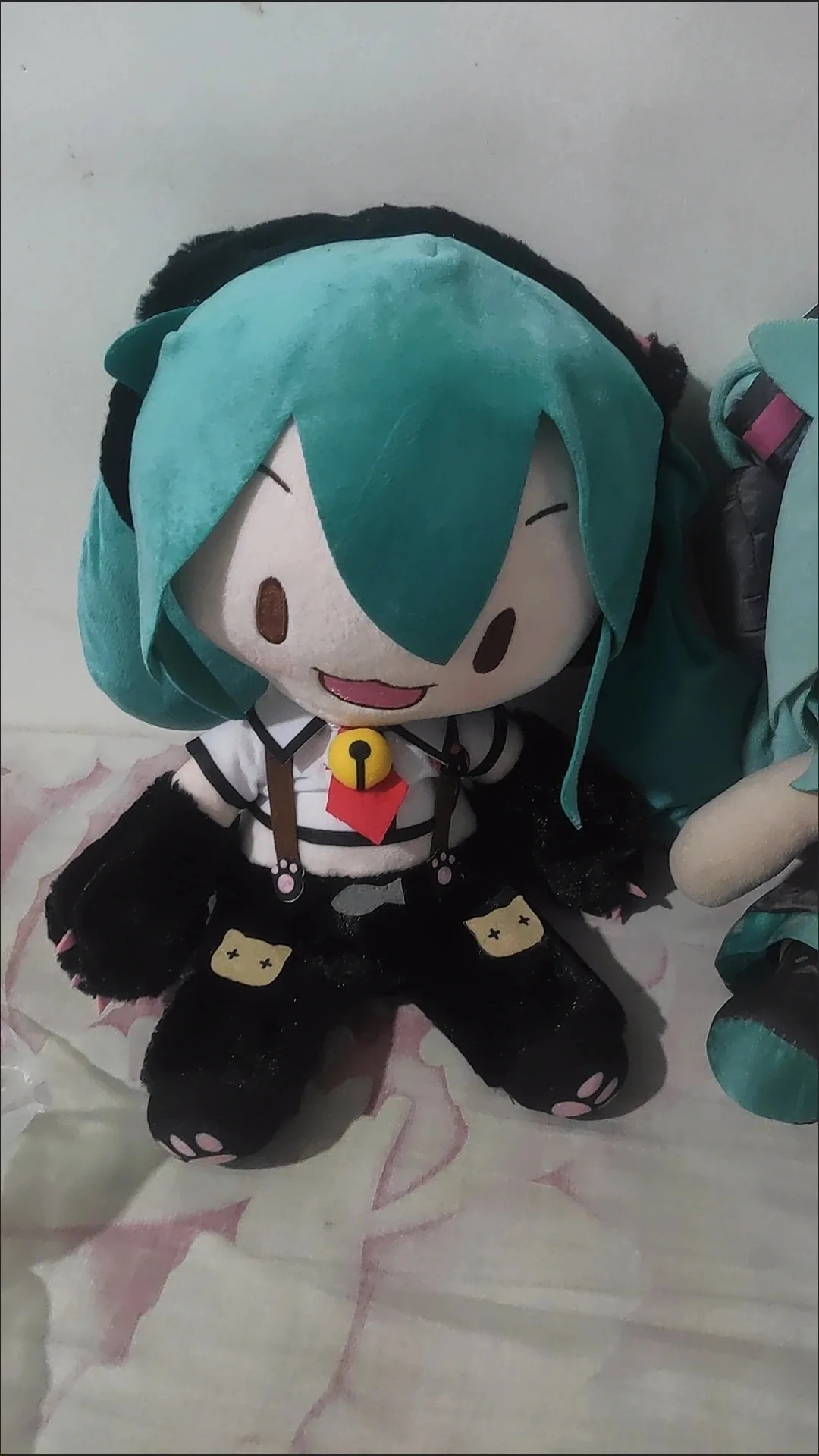 New Hatsune Miku Puppet Meow Puppet Bowknot Anime Cat Cartoon Birthday Gift Fufu Cat Claw Girl Gift Model Collection Hobby Gifts