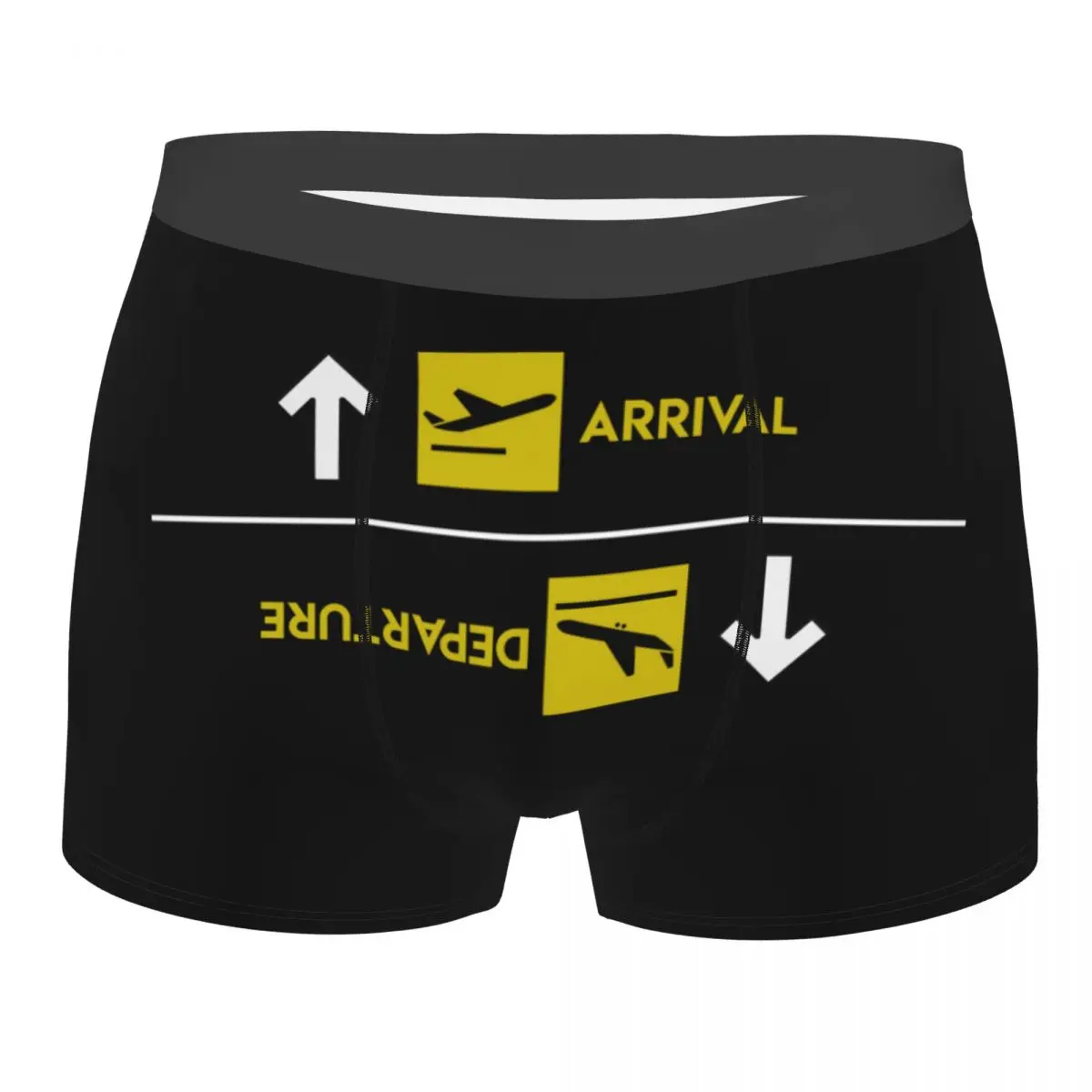 

Custom Cool Aviation Departures Arrivals Boxers Shorts Panties Men's Underpants Comfortable Aviator Pilot Gift Briefs Underwear