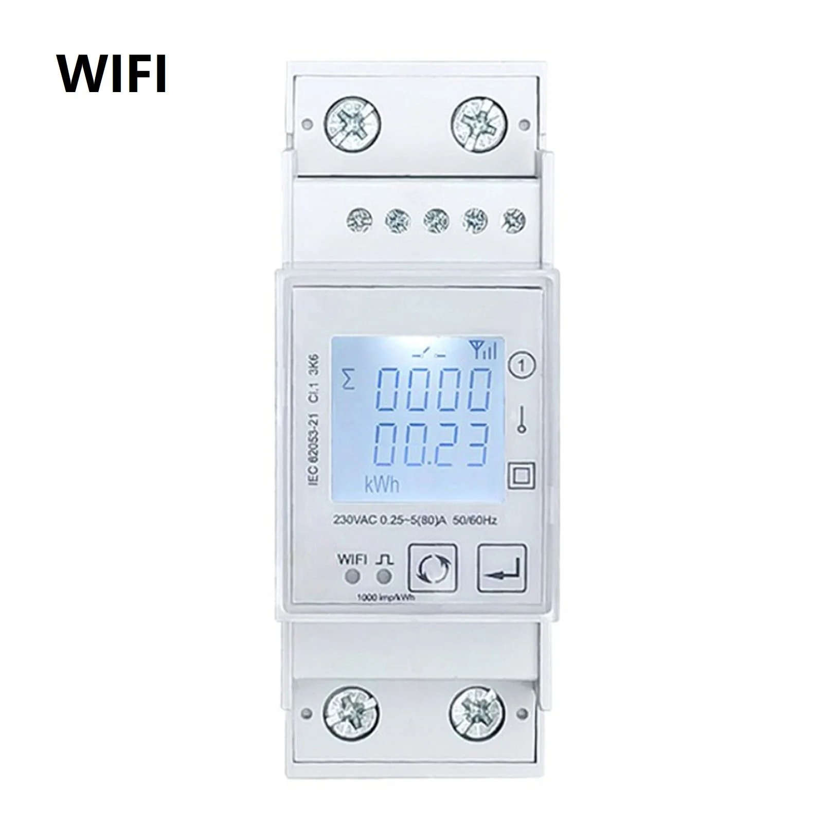 

Battery Monitoring App AC230V Electricity Meter Energy Monitoring System Compact Size 100*36*65mm Freezing Date Setting