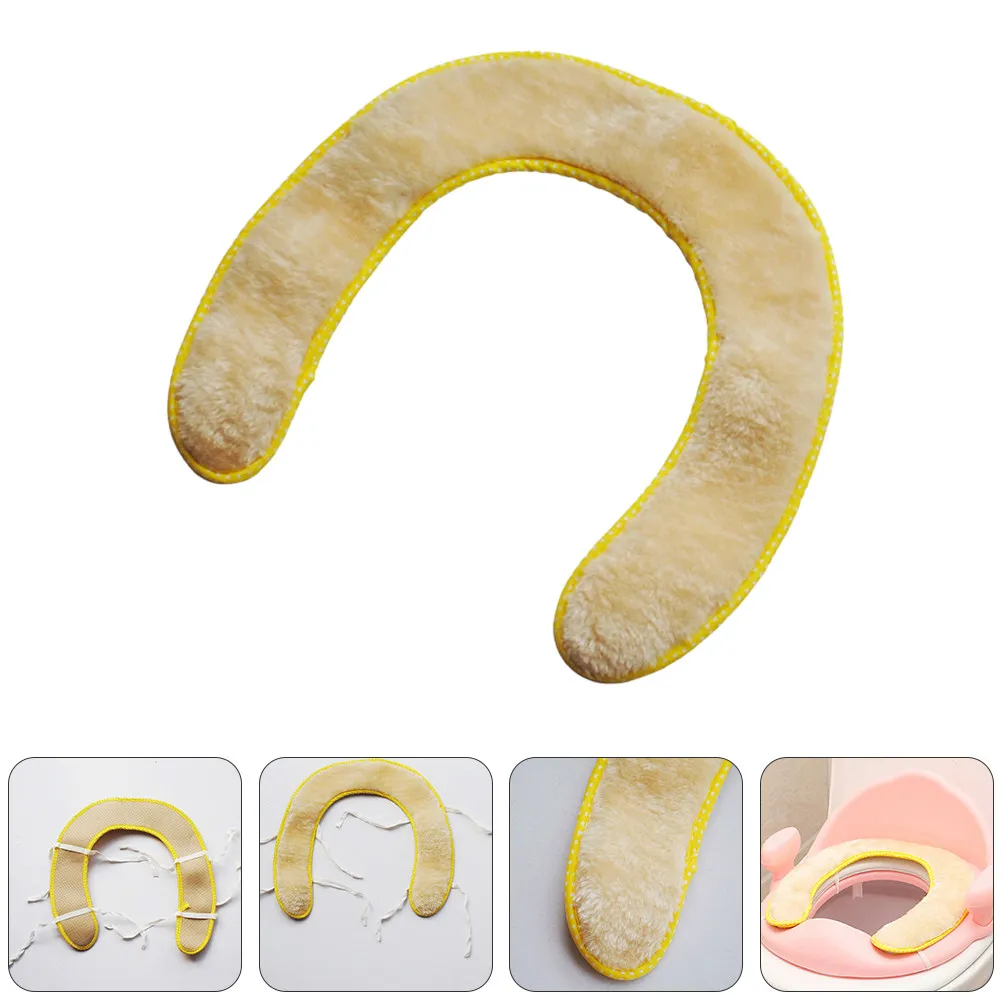 

2Pcs Baby Toilet Seat Cushion Flannel Top PU Bottom Warm Soft Comfortable for O U Shape Toilets Toddler Training Seat
