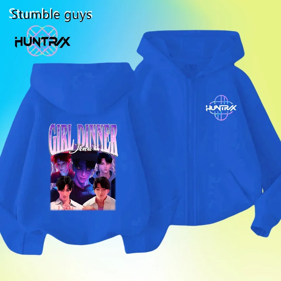 

Autumn Kids Boys Girls New KPop Demon Hunters Long Sleeve Zipper Hoodie Sweatshirt Anime Clothes Stylish Casual