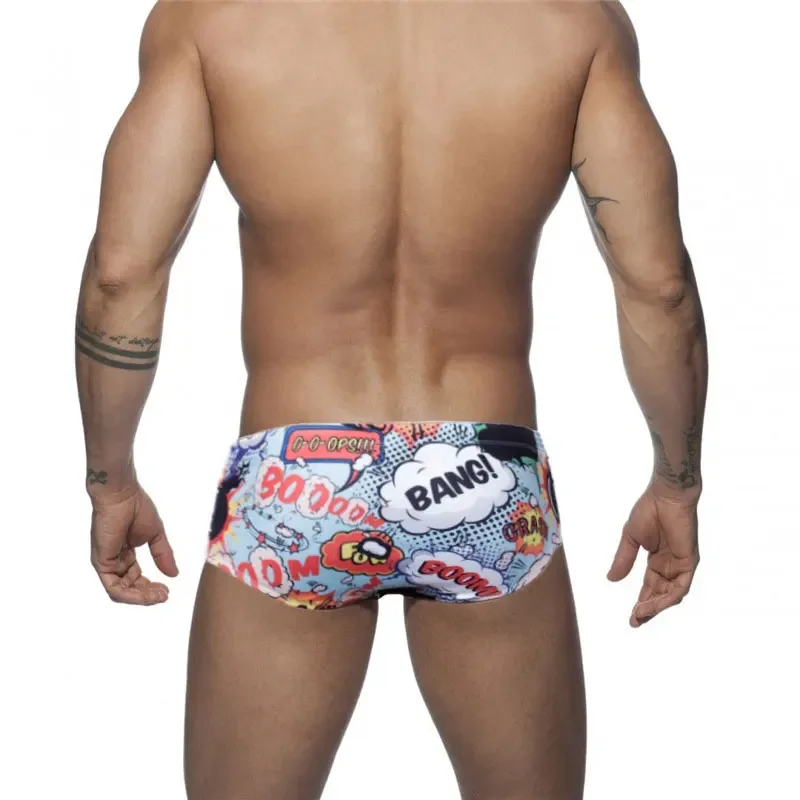 Mens Sexy Bikini Swim Boxer Briefs Short Swimwear Men Swimming Surffing Trunks Jammer Beach Shorts Beachwear Male Surf Swimsuit image 3