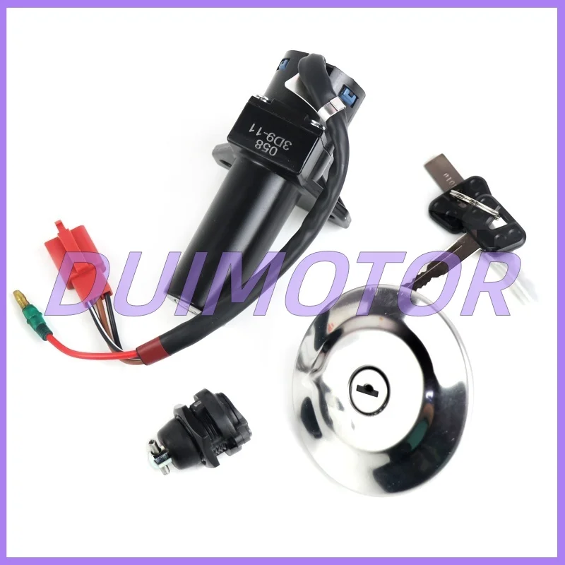 Lock Kit / Ignition Switch / Fuel Tank Cap Lock with Label for Yamaha Ybr125 Jym125-3-3f-3g-7-7a