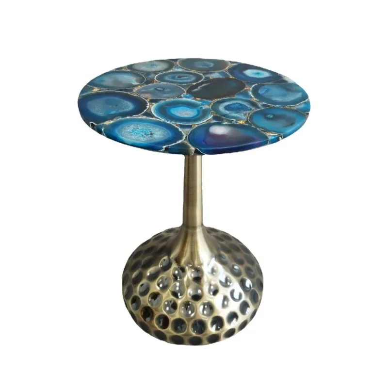 

Modern creative light luxury agate desktop edge villa hotel model room Xiaohongshu designer sofa edge