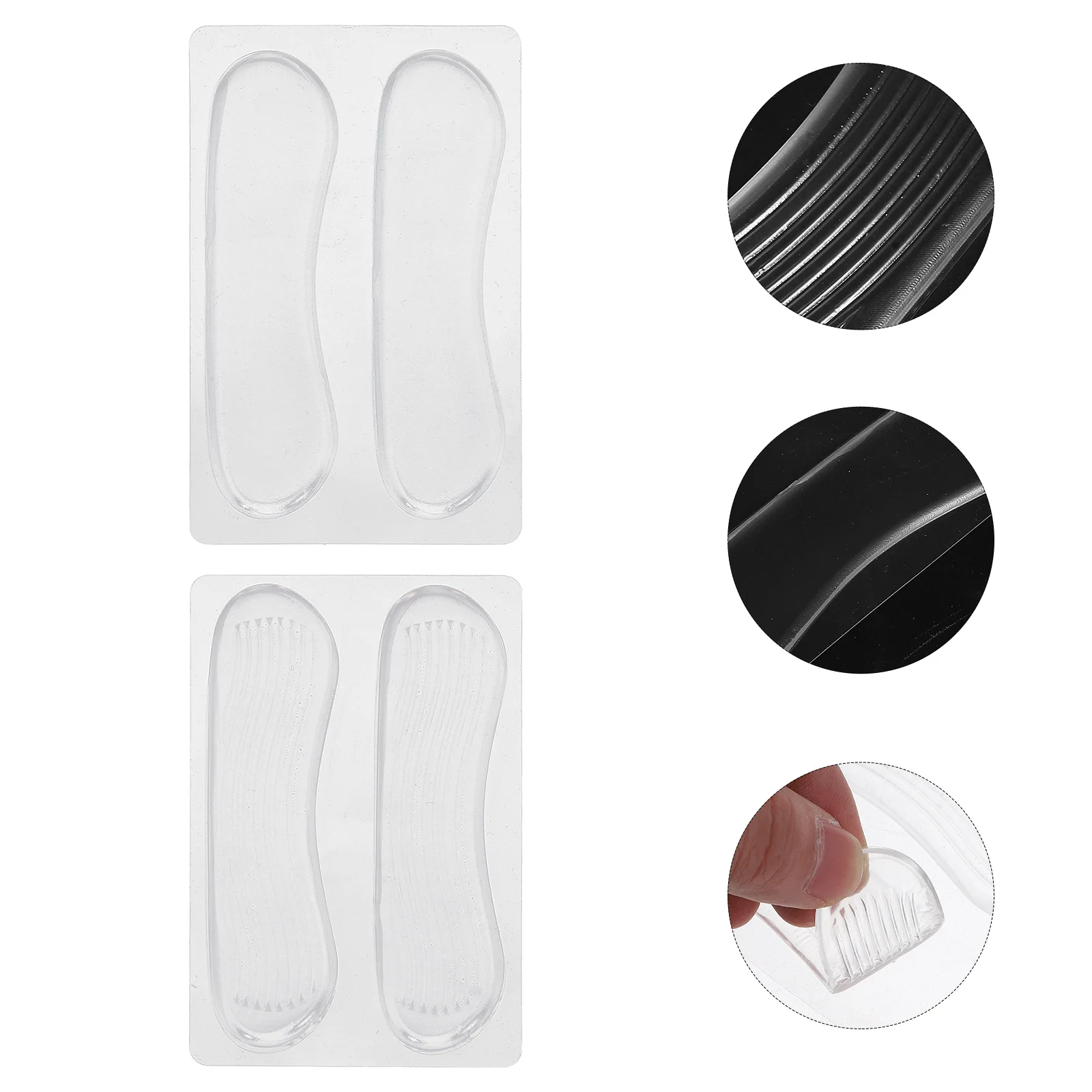 6-paar siliconen hielsticker voetbenodigdheden comfortabele stickers voeringen pu kussens inzetstukken dames silica