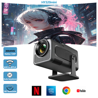 Projector  4K Android11 300ANSI HY320 Mini Native 720P Wifi6 BT5.0 180° Rotable Home theater projector for outdoor camping