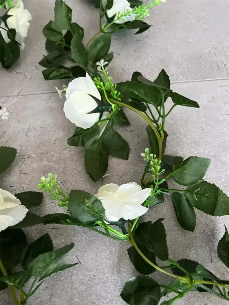 1 Stücke 2,2 M Künstliche Weiße Blume Gefälschte Hängende Gefälschte Weinpflanzen Blätter Artificials Girlande Blumen Hochzeitsdekoration – Detail 10