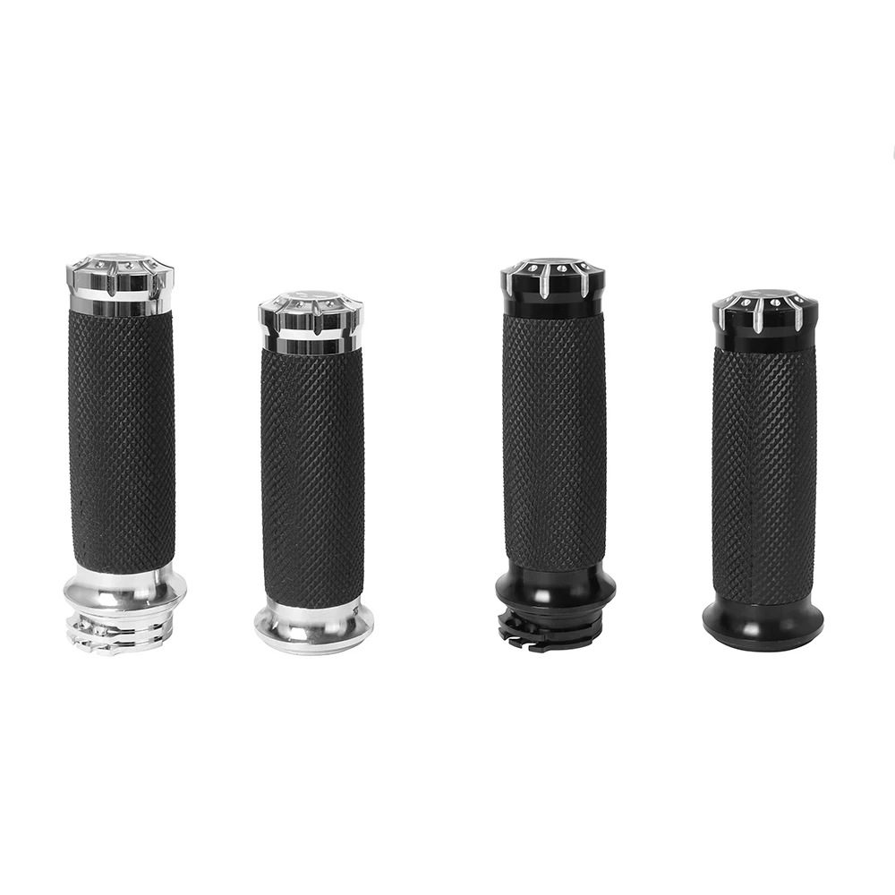 1'' 25mm Black Motorcycle Handlebar Hand Grip Handle Bar Grips For Harley Sportster XL  1200 Touring Dyna Softail Road King