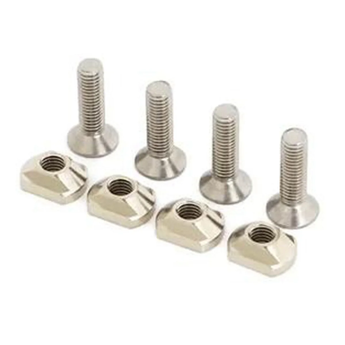 A72Z 8Pcs M8 Hydrofoil Mounting Brass T-Nuts for Surfing All Hydrofoil Tracks Outdoors Surfing Accessories Silver