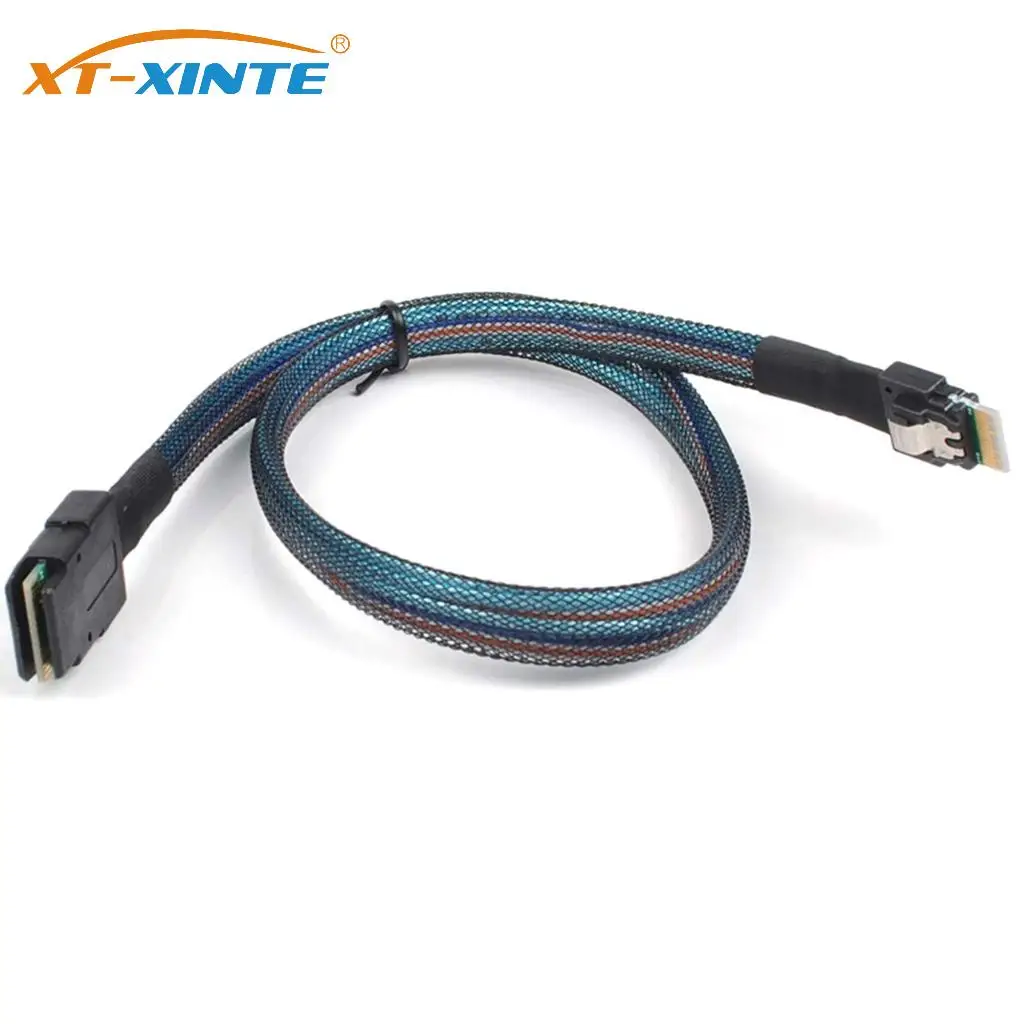 MINI SAS 8087 to SLIM SAS 8654 4I/4X SATA 7P Male Female Server Cable High Speed Connection Harness