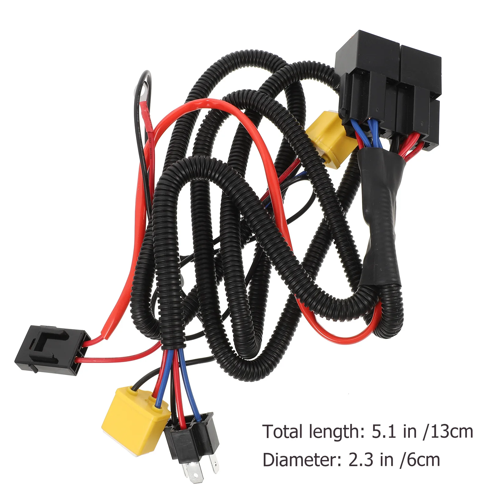 H4 9003 Car Headlight Wiring Harness High Performance Flame Resistant Material Strengthen Thick Line H4 Headlight Booster
