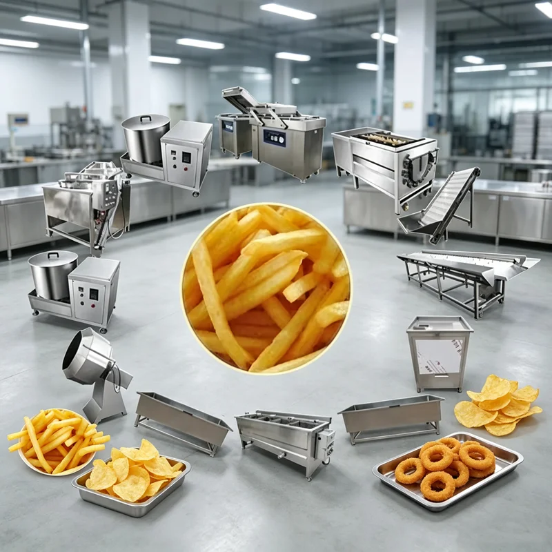 Potato Chips Production Line French Fries Production Line Potato Chips Making Machine Stainless Steel Automatic for Factory OME