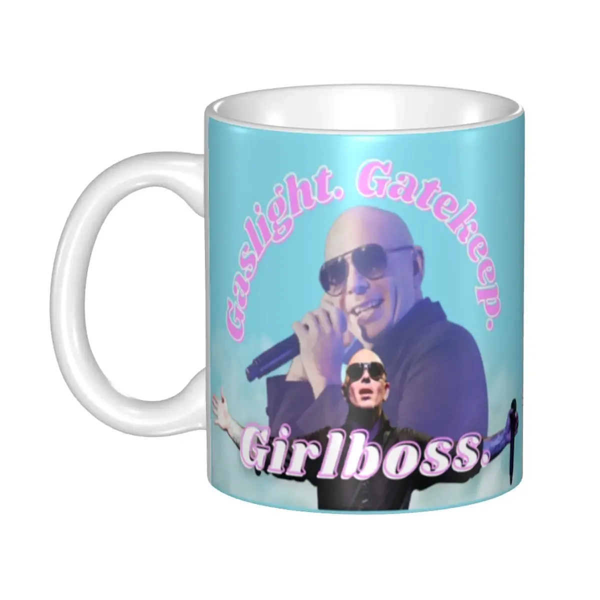 DIY Mr Worldwide Says To Girlboss Ceramic Mugs Personalized Pitbull Coffee Cup Creative Present