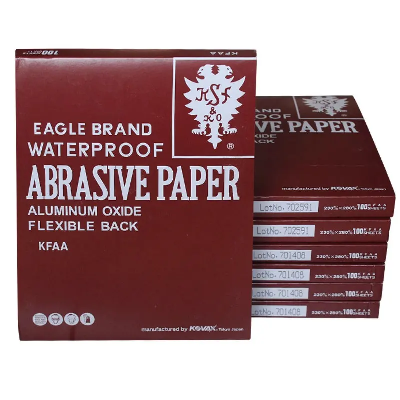 Papier ścierny Japanese Red Eagle 120-2000 mesh wysokiej jakości, do polerowania na mokro i sucho.