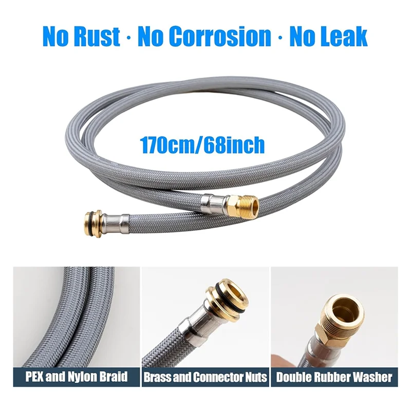 ABMO Faucet Hose Replacement Parts For Grohe 48293000 Replacement Hose Kitchen Faucet Hose Replacement Parts Pull-Down Hose For