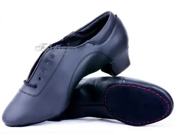 ใหม่สีดําห้องบอลรูม/รองเท้าละติน Zapatos De Baile Latino Hombre Tacon Zapatos Baile Hombre