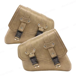 Motorcycle Waterproof Bag Motorcycle Saddle Bags Pu Leather Motorbike Side Tool Bag out door Luggage For Sportster XL 883 1200