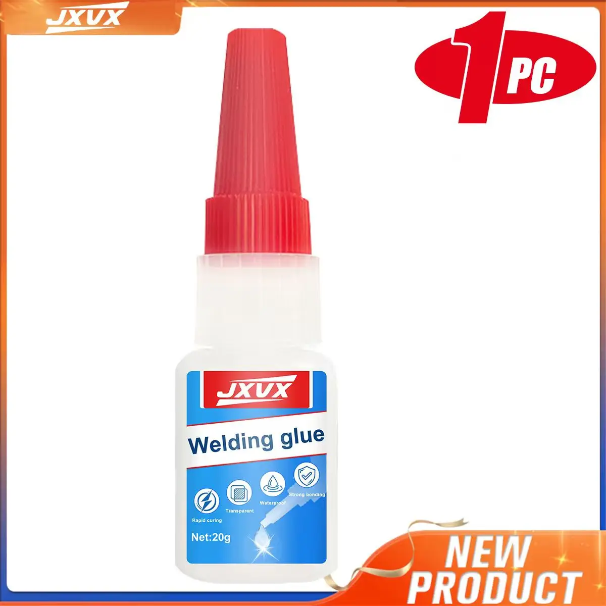 JXVX 50g Lijm op oliebasis met hoge sterkte voor lassen - Universele lijmsoort op oliebasis voor snellijmen voor harsen, keramiek, metalen, glas, kunststoffen, hout, inclusief doseerpennen.