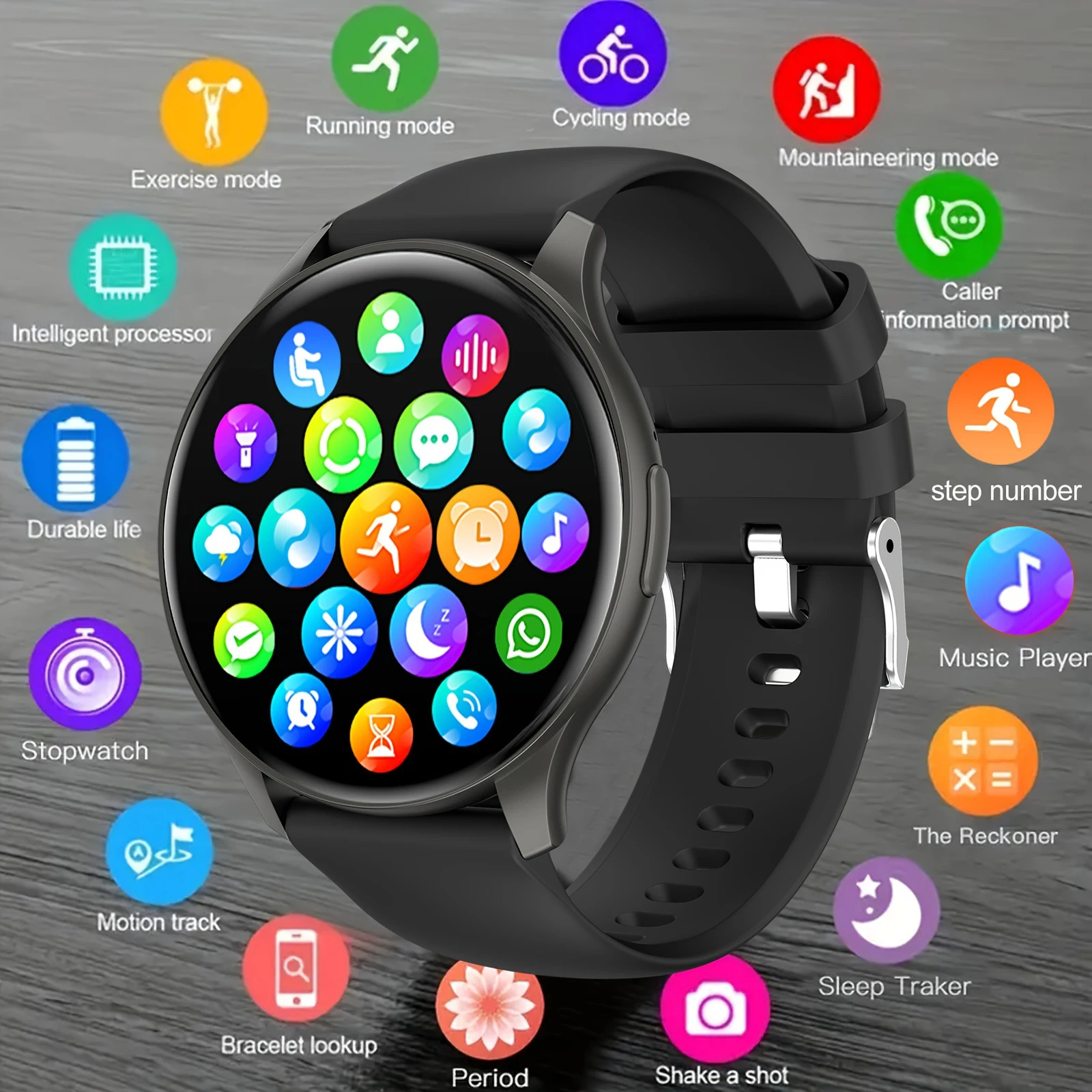 Smart watch, wireless calling /dial,SMS reminder, information reminder, Various APP Reminders,for iPhone/Andriod