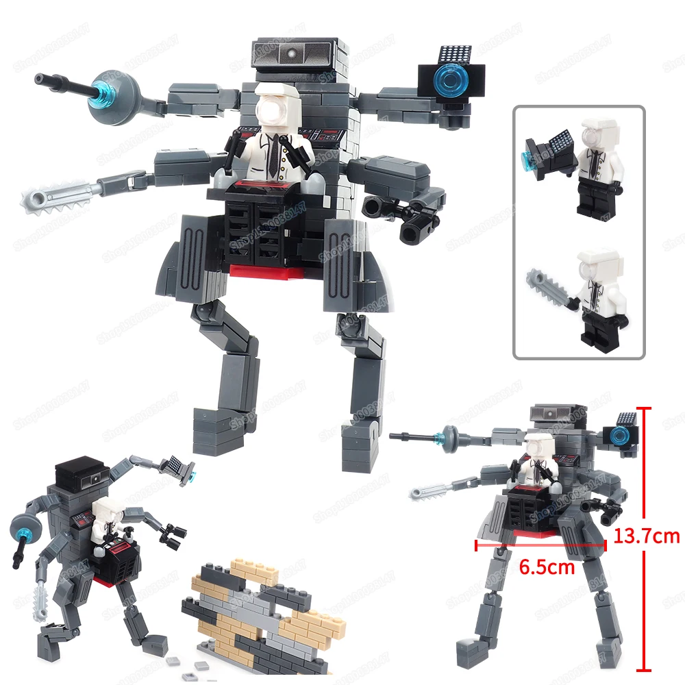 

Monitor Clansman Fighting Mecha Building Block Assemble Toilet Man Universe Figures Weapons War Scenes Model Child Gift Boy Toys