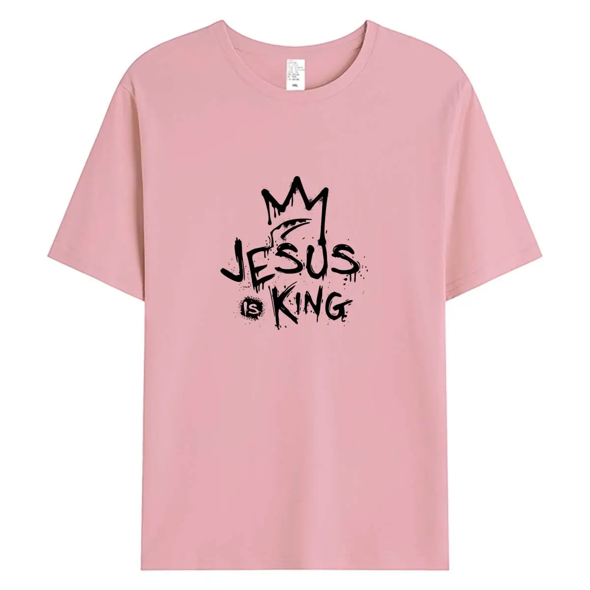 

Summer Women T Shirts 100% Cotton Short Sleeve T-shirt Women's Tops Female Tshirt Clothing Jesus Is King Letter Print Woman Tees