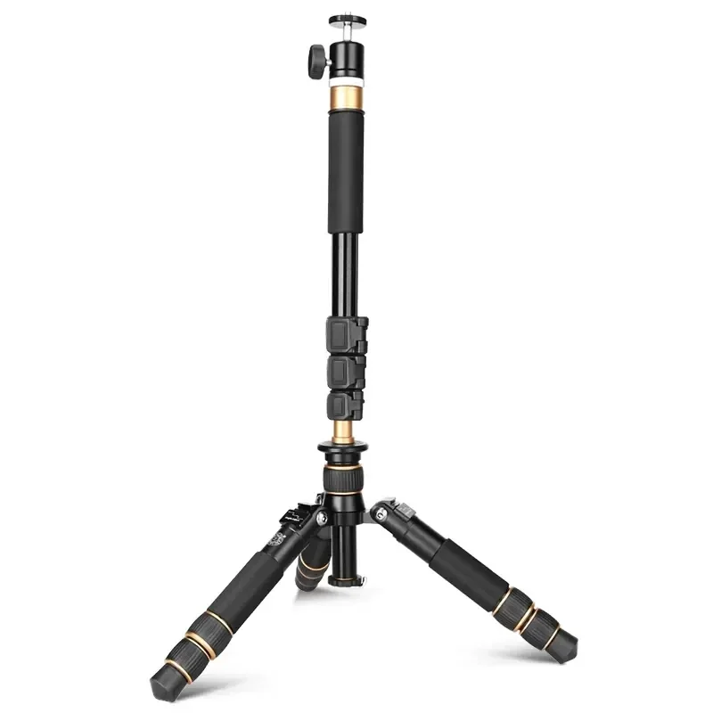 QZSD Q166C Carbon Fiber Small Tripod for Canon Nikon Sony Fuji Olympus Camera Stand Photography Video Live Streaming Studio