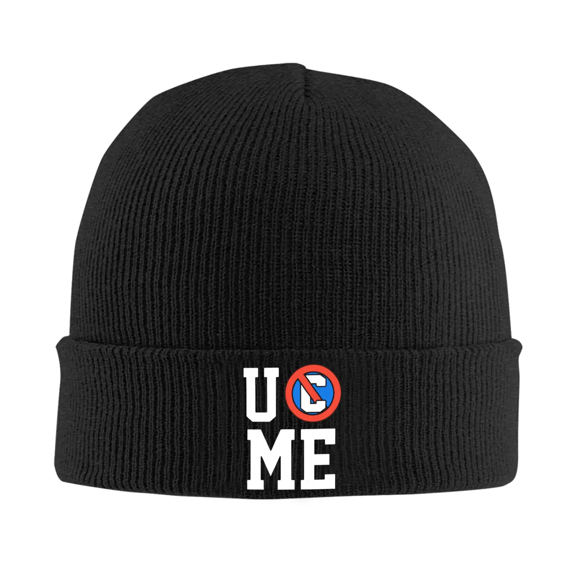Cenaes Never Give Up Bonnet Hats  Fashion Knitting Hat Autumn Winter Warm Johnes U Cant See Me Skullies Beanies Caps